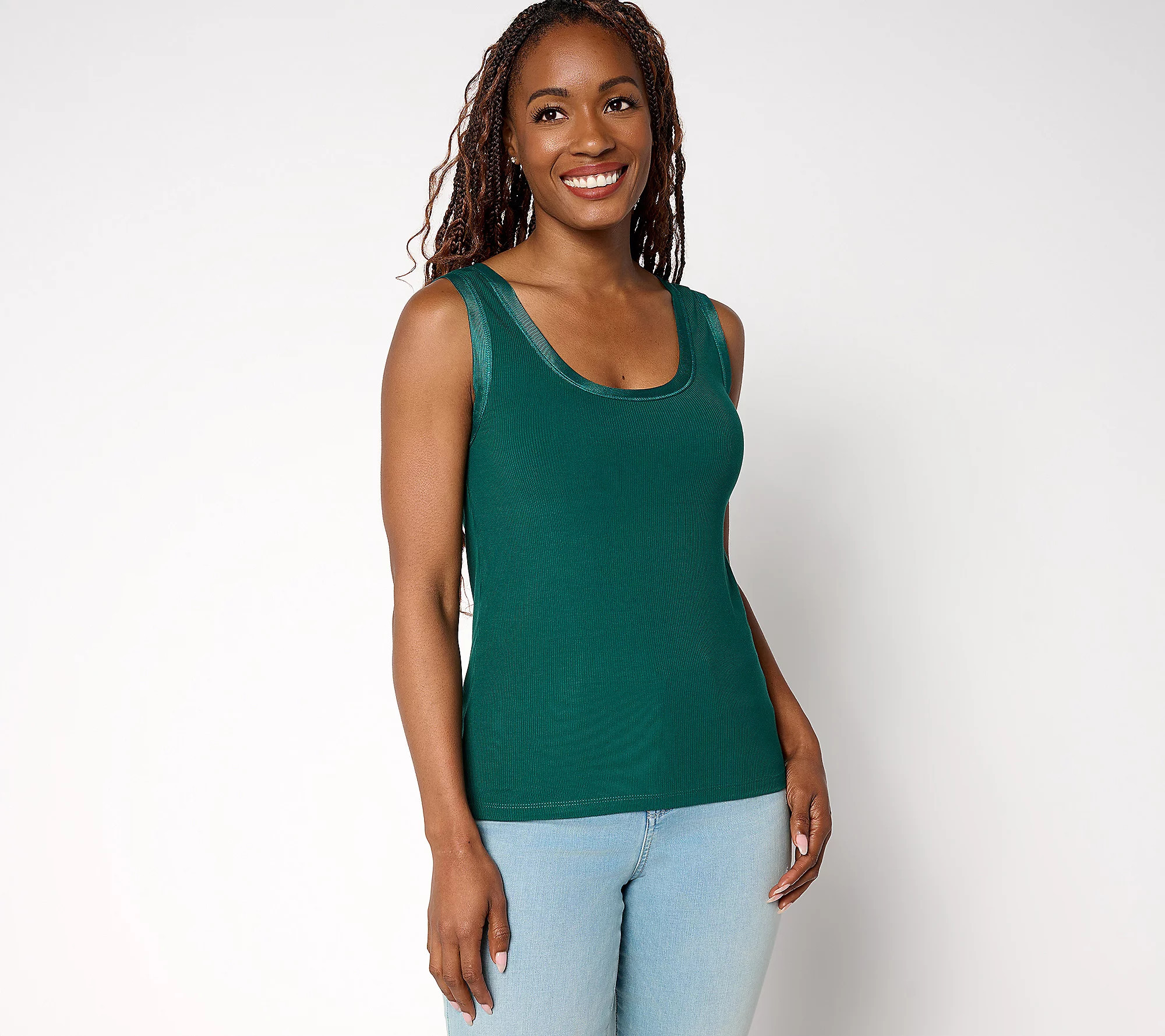 As Is Me by Jennie Garth Hayley Reversible Knit Tank | QVC