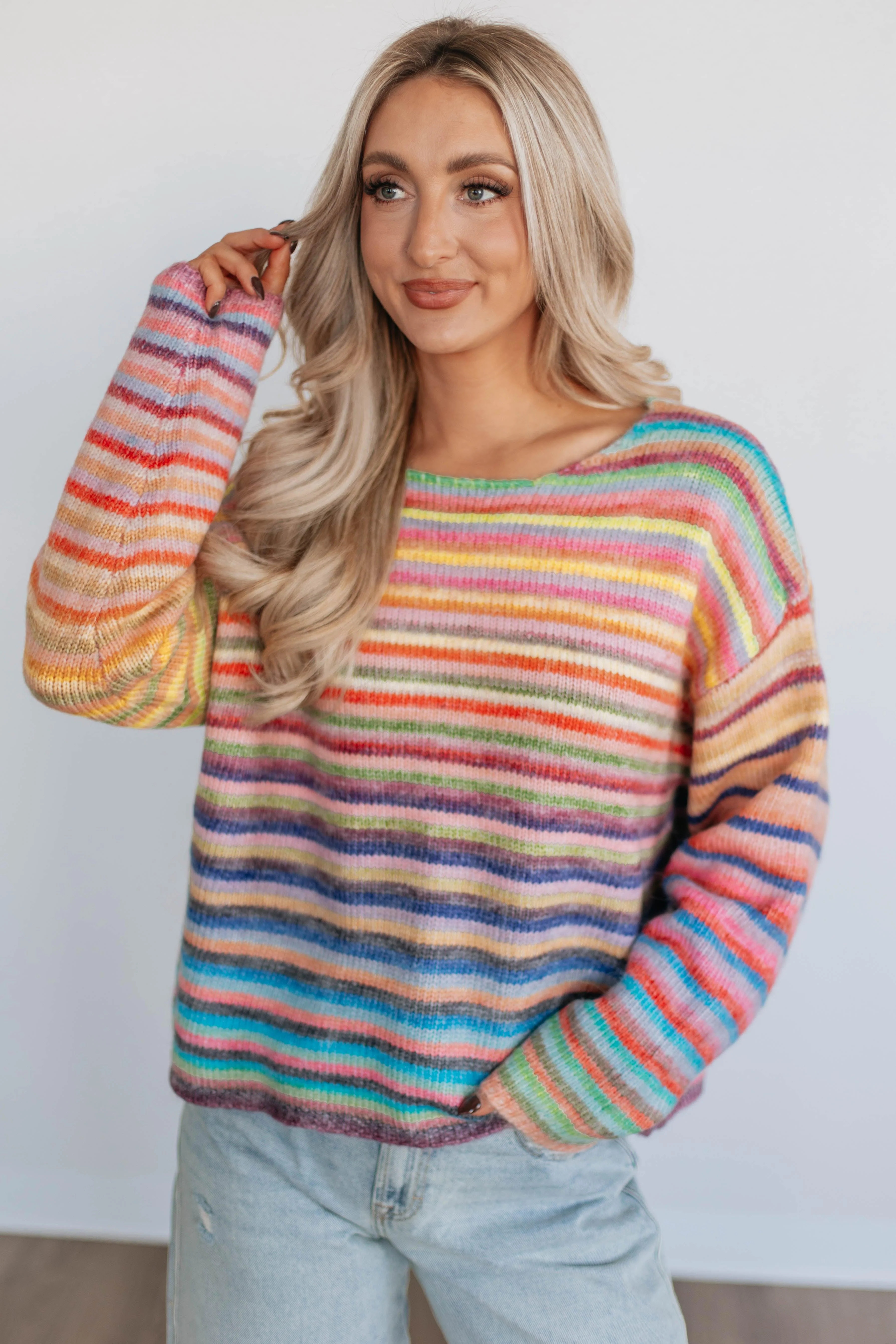 Hilarie Striped Sweater | Wild Oak Boutique