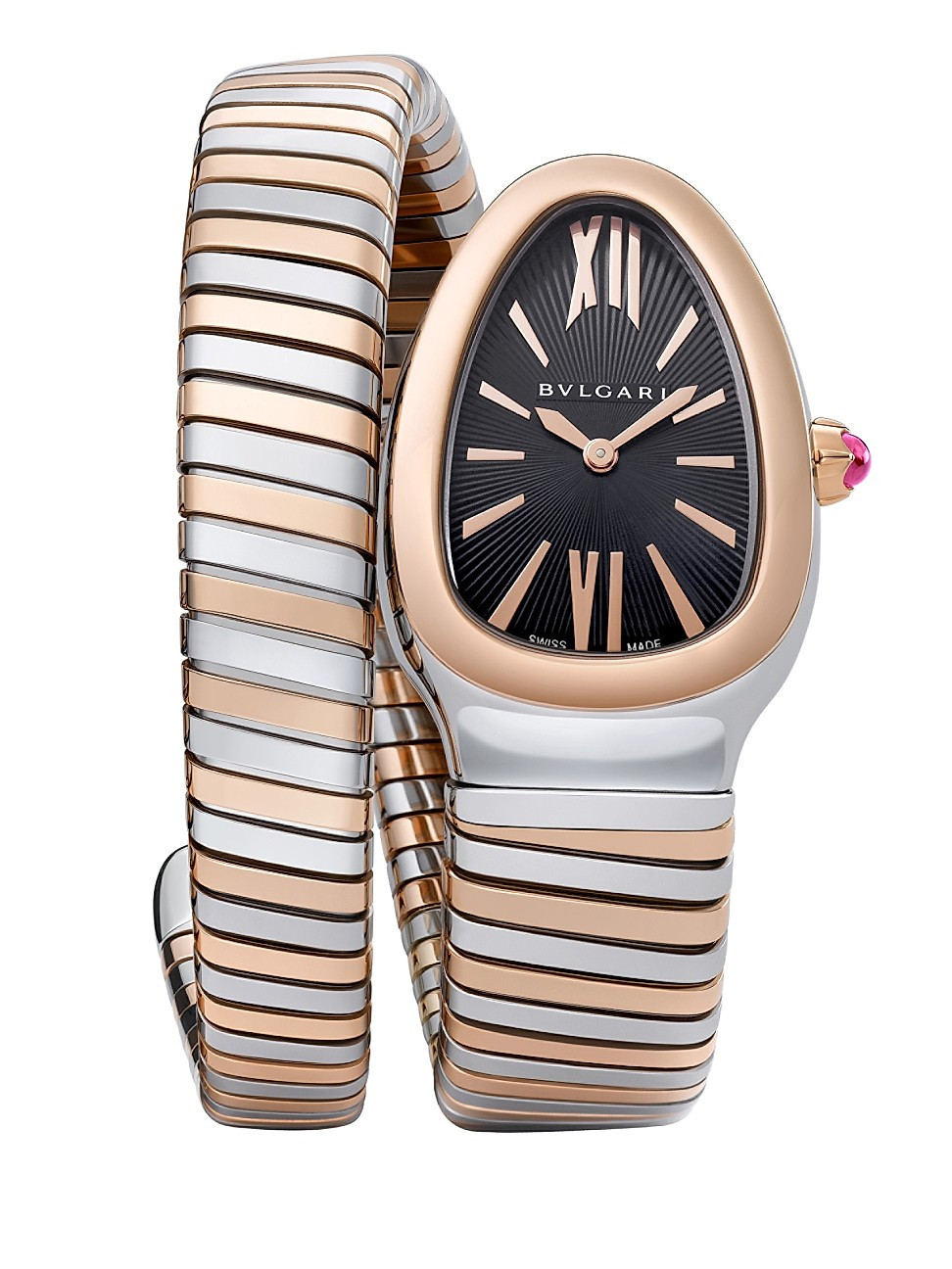 Women's Serpenti Tubogas Rose Gold & Stainless Steel Single Twist Watch - Rose Gold | Saks Fifth Avenue