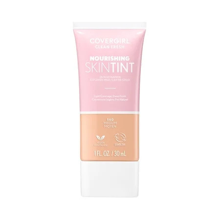 COVERGIRL Clean Fresh Nourishing Skin Tint, Dewy Finish, Medium, 1 fl oz (Packaging May Vary) | Walmart (US)