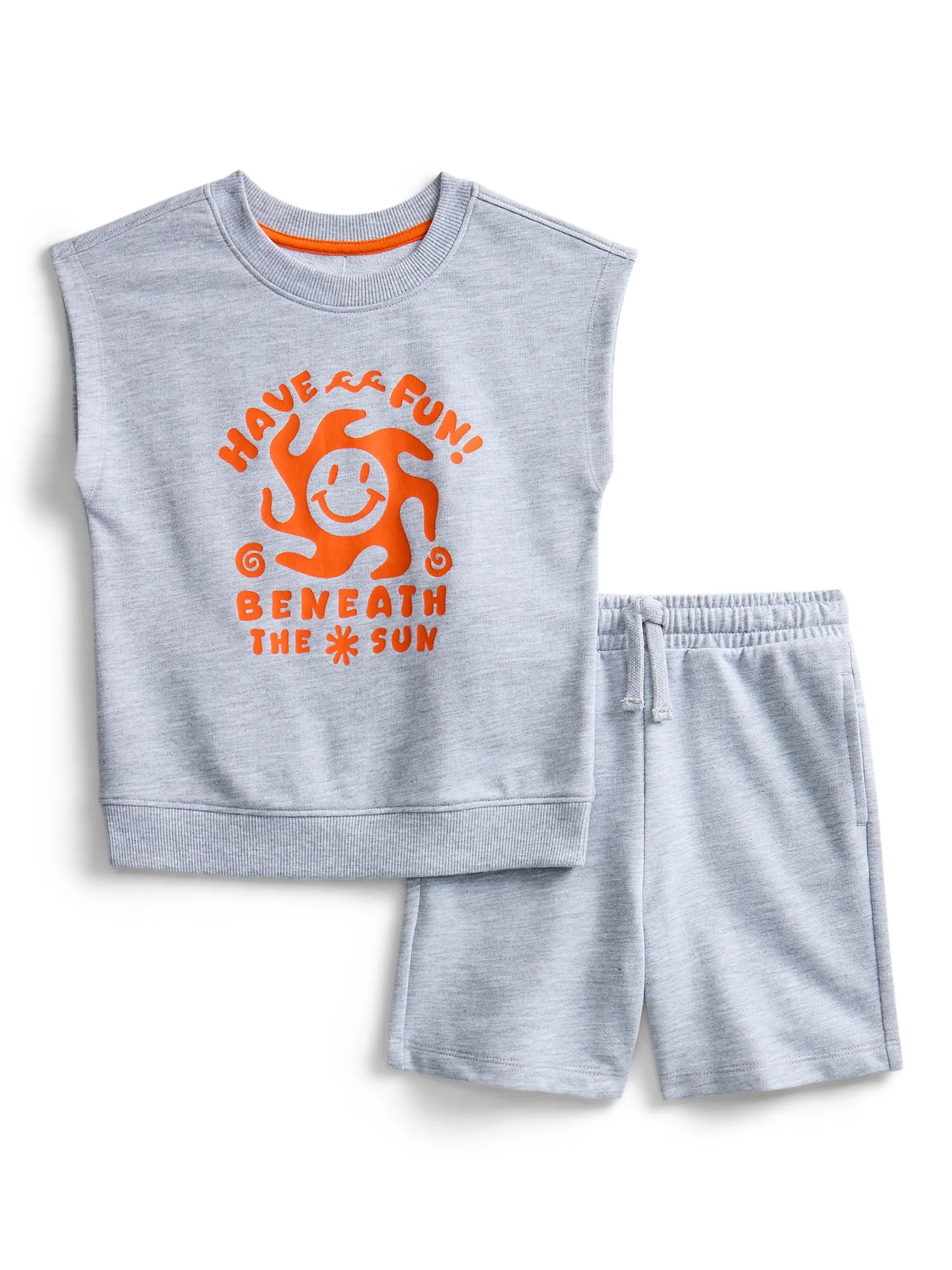 Wonder Nation Toddler Boys Sleeveless Graphic Tank Top and Matching Shorts Set, Sizes 12M-5T - Wa... | Walmart (US)