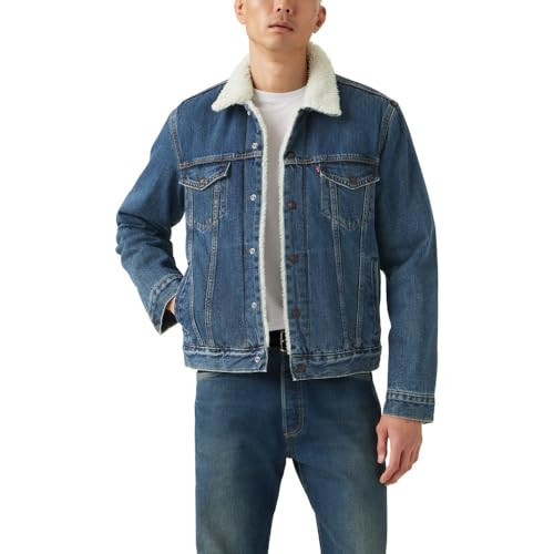 Levi's Men's Sherpa Trucker Jacket (Also Available in Big & Tall), (New) Dark Stonewash, X-Large | Amazon (US)