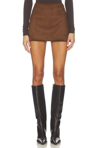 Jacqui Mini Skirt in Black | Revolve Clothing (Global)