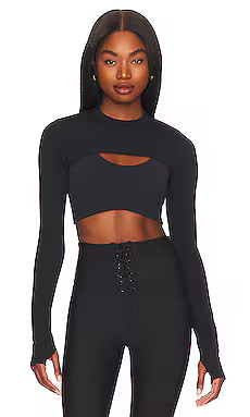 KORAL Mina Blackout Shrug in Black from Revolve.com | Revolve Clothing (Global)