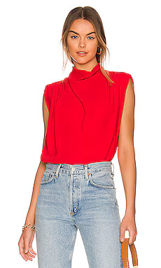 Amanda Uprichard x REVOLVE Sleeveless Fabienne Top in Crimson from Revolve.com | Revolve Clothing (Global)