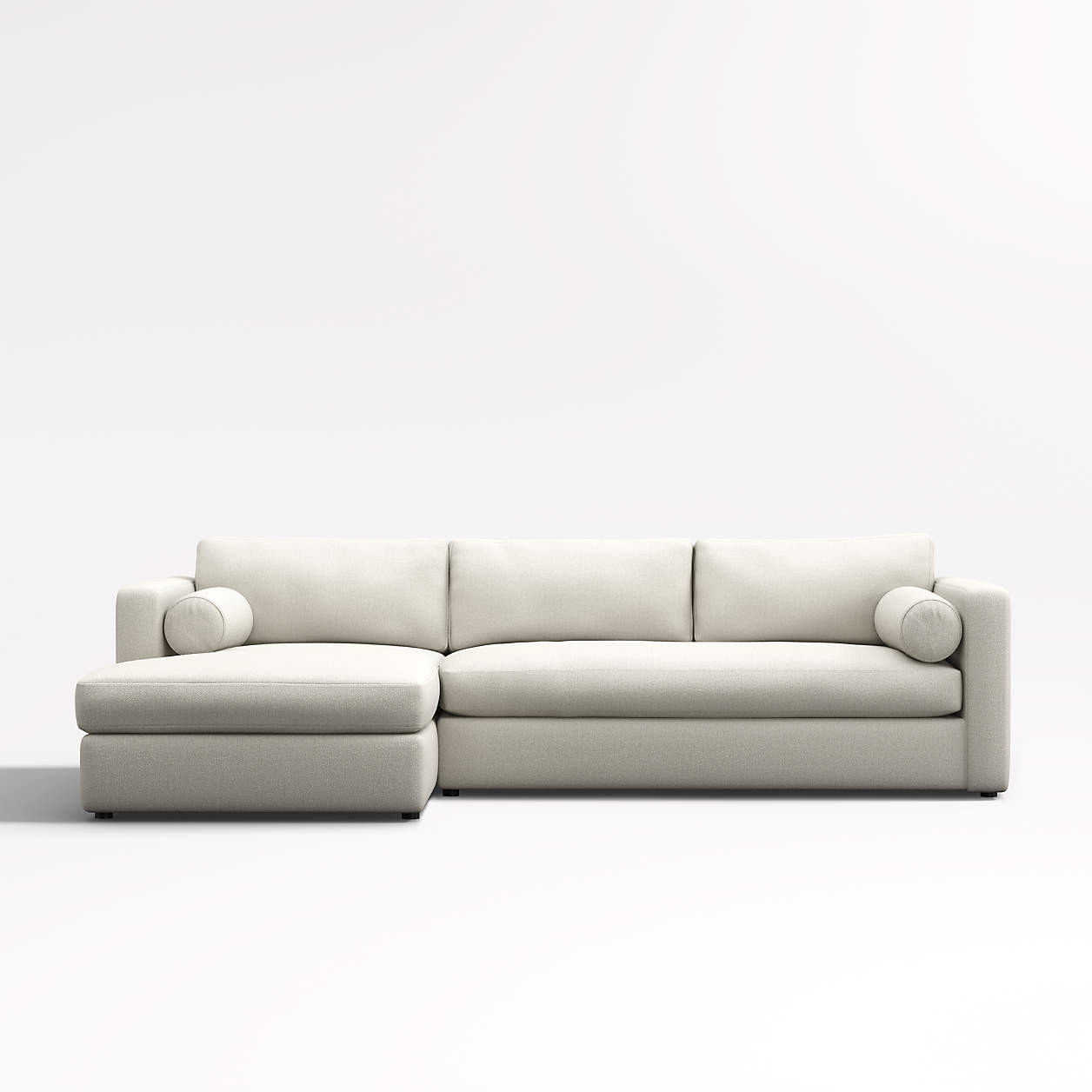 Aris 2-Piece Bench Sectional Sofa with Chaise Lounge + Reviews | Crate & Barrel | Crate & Barrel