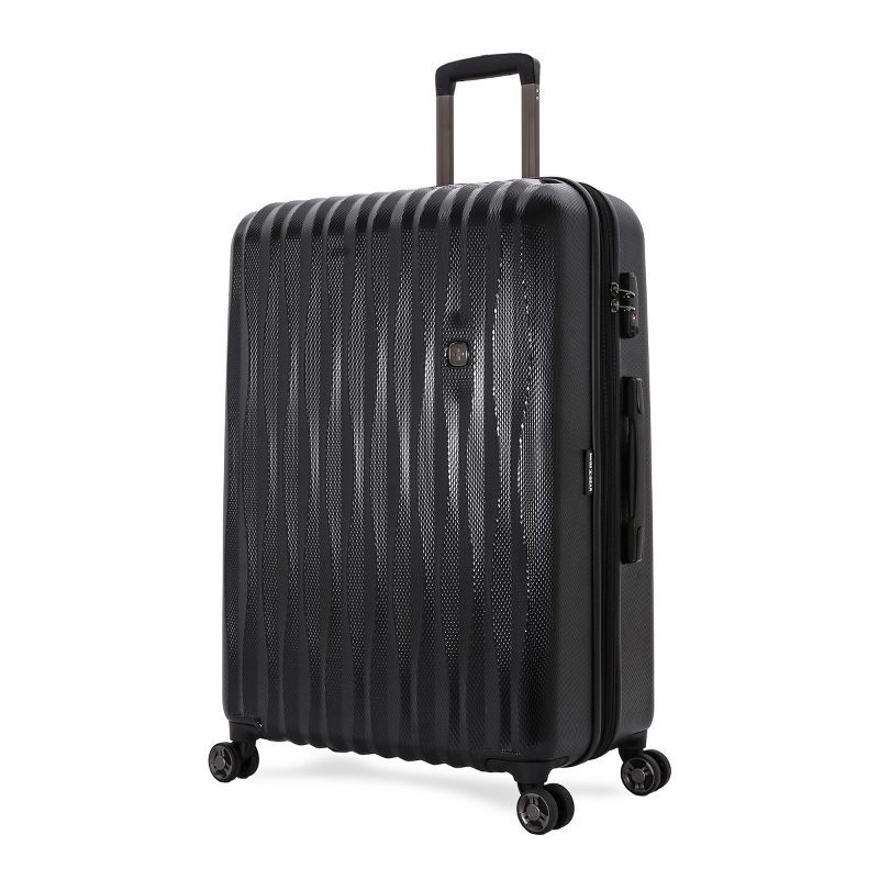 SWISSGEAR Energie PolyCarb Hardside Large Checked Spinner Suitcase - Black | Target
