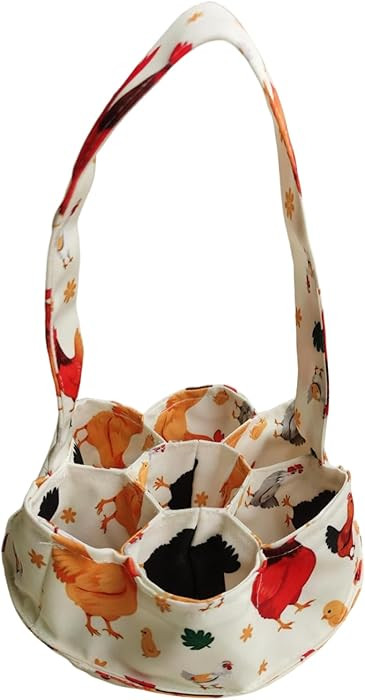 UKJENT Egg Collecting Basket, 7 Pouches Large Chicken Egg Gathering Basket, Machine Washable, Hol... | Amazon (US)