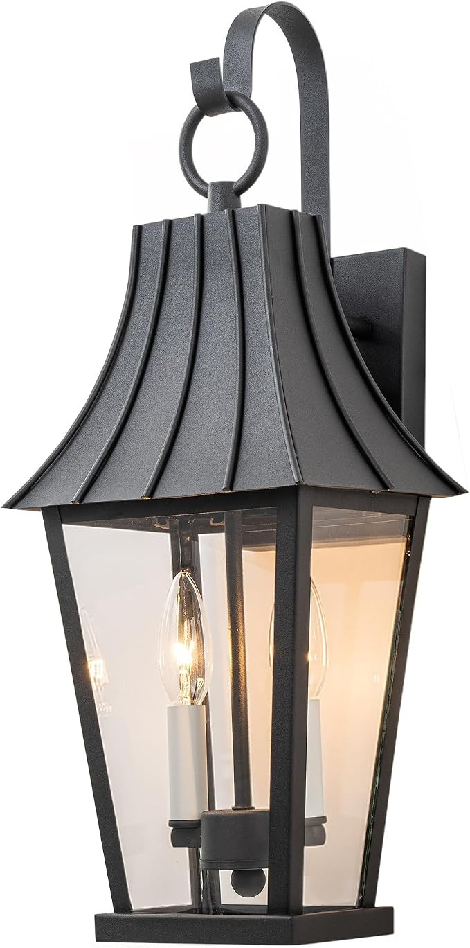 Large Outdoor Wall Sconce, Mate Black Exterior Light Fixtures for House, Waterproof Outside Porch... | Amazon (US)