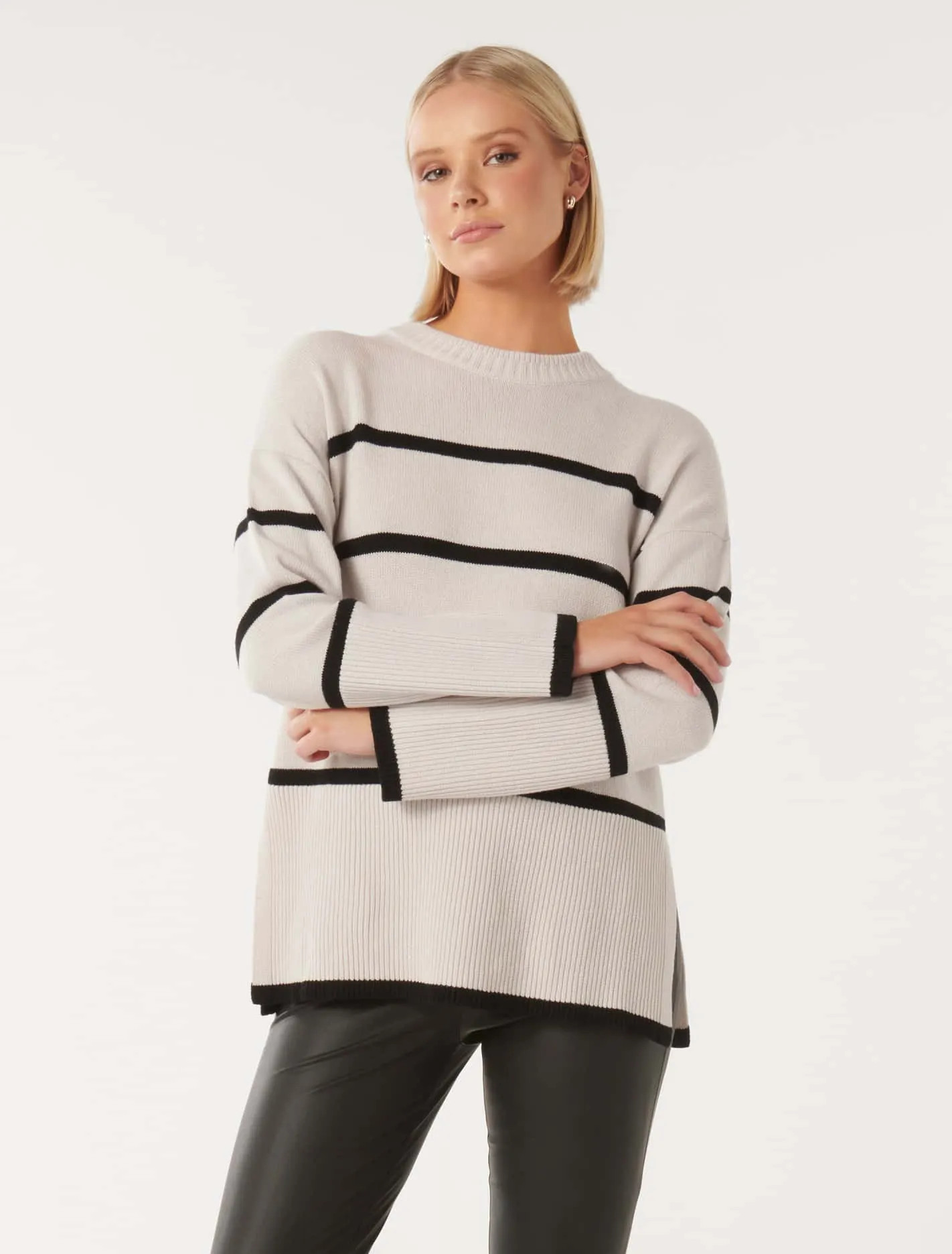 Bianca Longline Crew-Neck Jumper | Forever New (UK & IE)