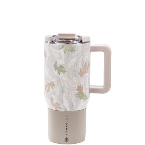 HydroJug Coffee Traveler 20 oz - Leak-Resistant, Ceramic-Lined Insulated Travel Coffee Mug for Hot or Cold Drinks with Flip Lid & Handle, Dishwasher Safe Coffee Tumbler, Camo | Amazon (US)