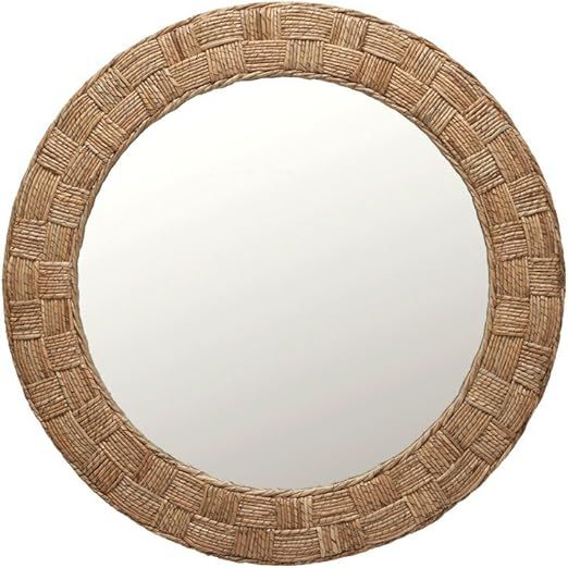 KOUBOO Round Rope Wall Mirror, Chequered, Beige/Natural | Amazon (US)