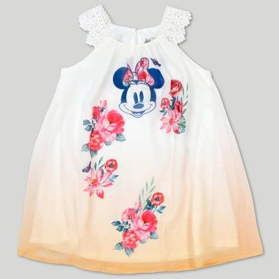 Toddler Girls' Disney Mickey Mouse & Friends Minnie Mouse Short Sleeve Dress - Yellow | Target