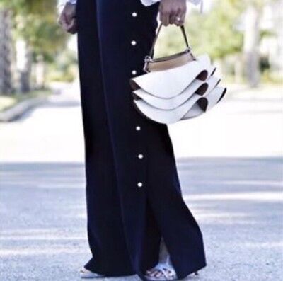 Ana Jakobs Women’s Ladies Fashion Black Pearl Detail Slit Long Pants “Sz 0” NEW! | eBay AU