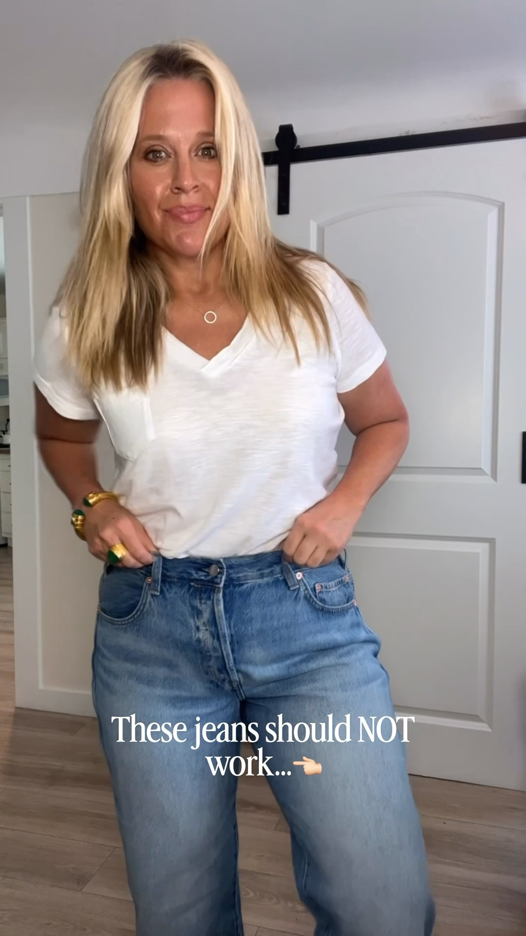 ✨Tap the bell, save and ❤️ start here over 40 fashion, midlife style, midsize fashion and luxury looks for less.  

Shhh… 🤫 Grab these before they go viral.

These $40 anti-pooch jeans are one of the best hidden gems I’ve found.

They smooth without squeezing, skim in all the right places, and actually feel comfortable all day.

If you’ve been looking for flattering, belly-friendly jeans… don’t wait on these.

Comment JEANS and I’ll send you the link. 🤍
⬇️Sizing information:
12 (size up if in between sizes.) 

👑 Helping you look good, feel good.-Lindsey Denver   Check back daily for belly-friendly style, confidence, and Outfit Physics™.

#LTKOver40 #LTKMidsize #LTKPlusSize