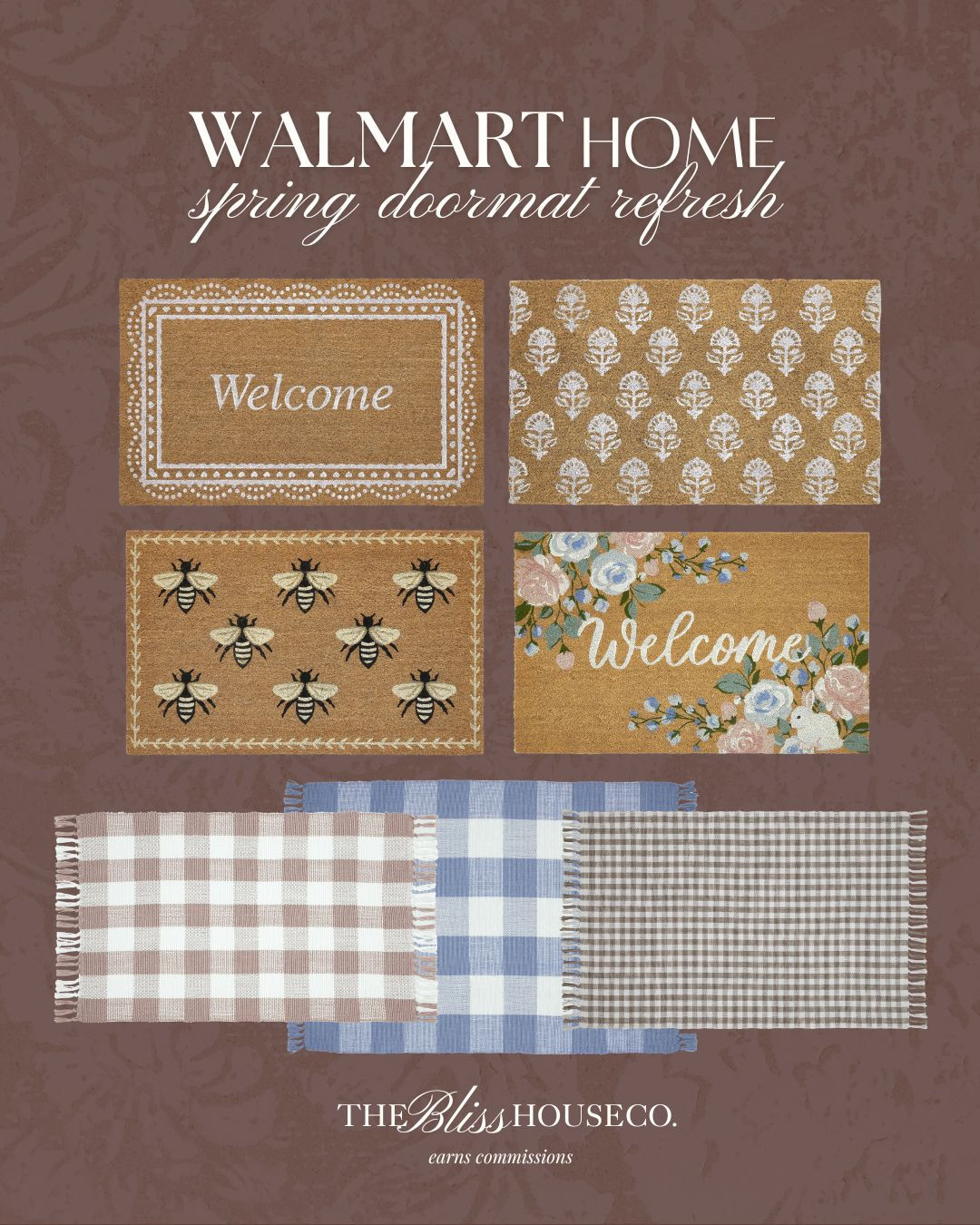 Spring doormat refresh with My Texas House at Walmart! 🌿 


My Texas House, Walmart Home decor, spring doormat refresh, layered doormat, layered outdoor rugs, coir welcome mat, gingham outdoor rug, floral doormat, bee doormat, block print mat, neutral porch decor, spring front porch styling, affordable curb appeal, traditional home decor, grandmillennial porch 

 #LTKSeasonal #LTKHome