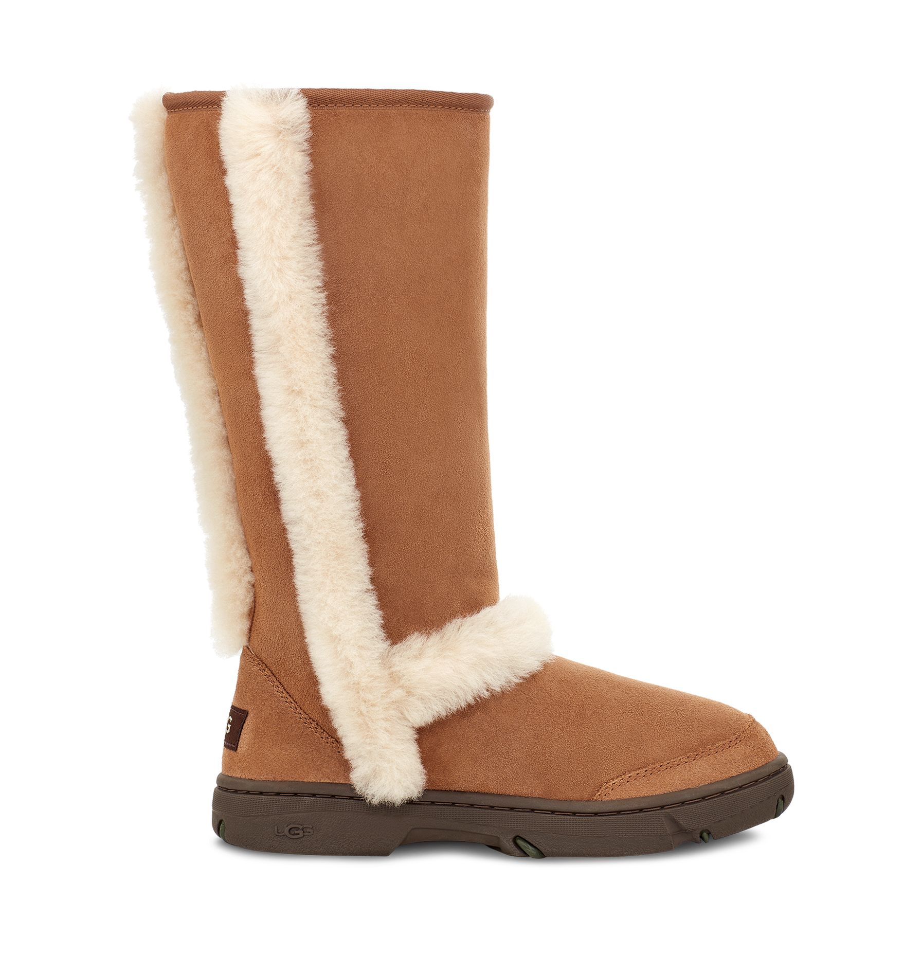 UGG Women's Sunburst Tall Warm Sheepskin Boots in Brown, Size 7 | UGG (US)