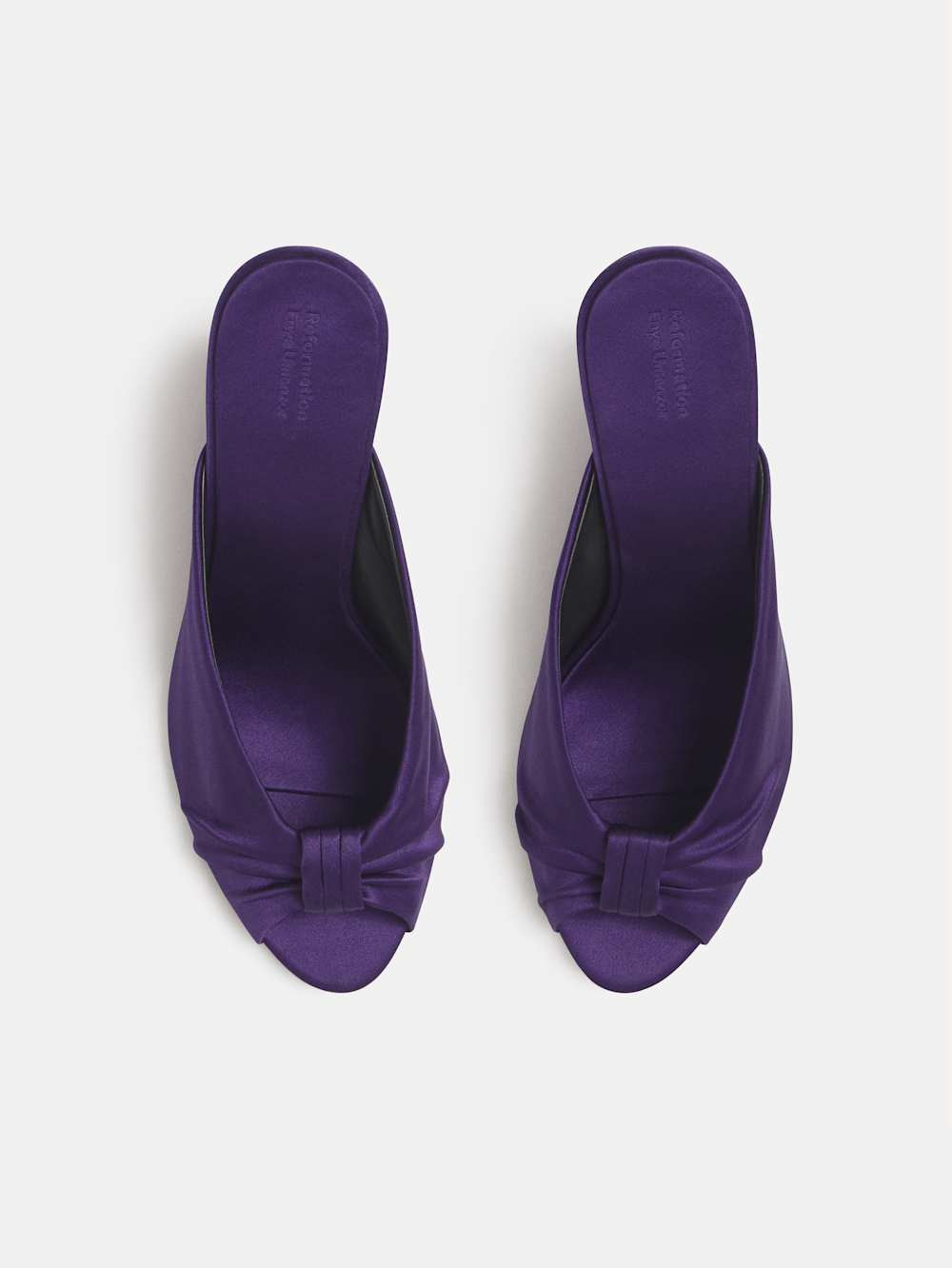 Enya Satin Wedge Sandal | Reformation (Global)