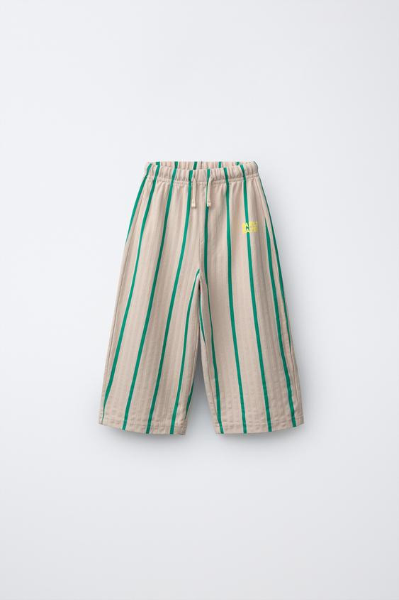 STRIPED TEXTURED PANTS | Zara US