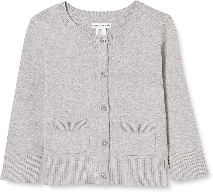 Amazon Essentials Girls and Toddlers' Uniform Slim Fit Cardigan Sweater | Amazon (US)
