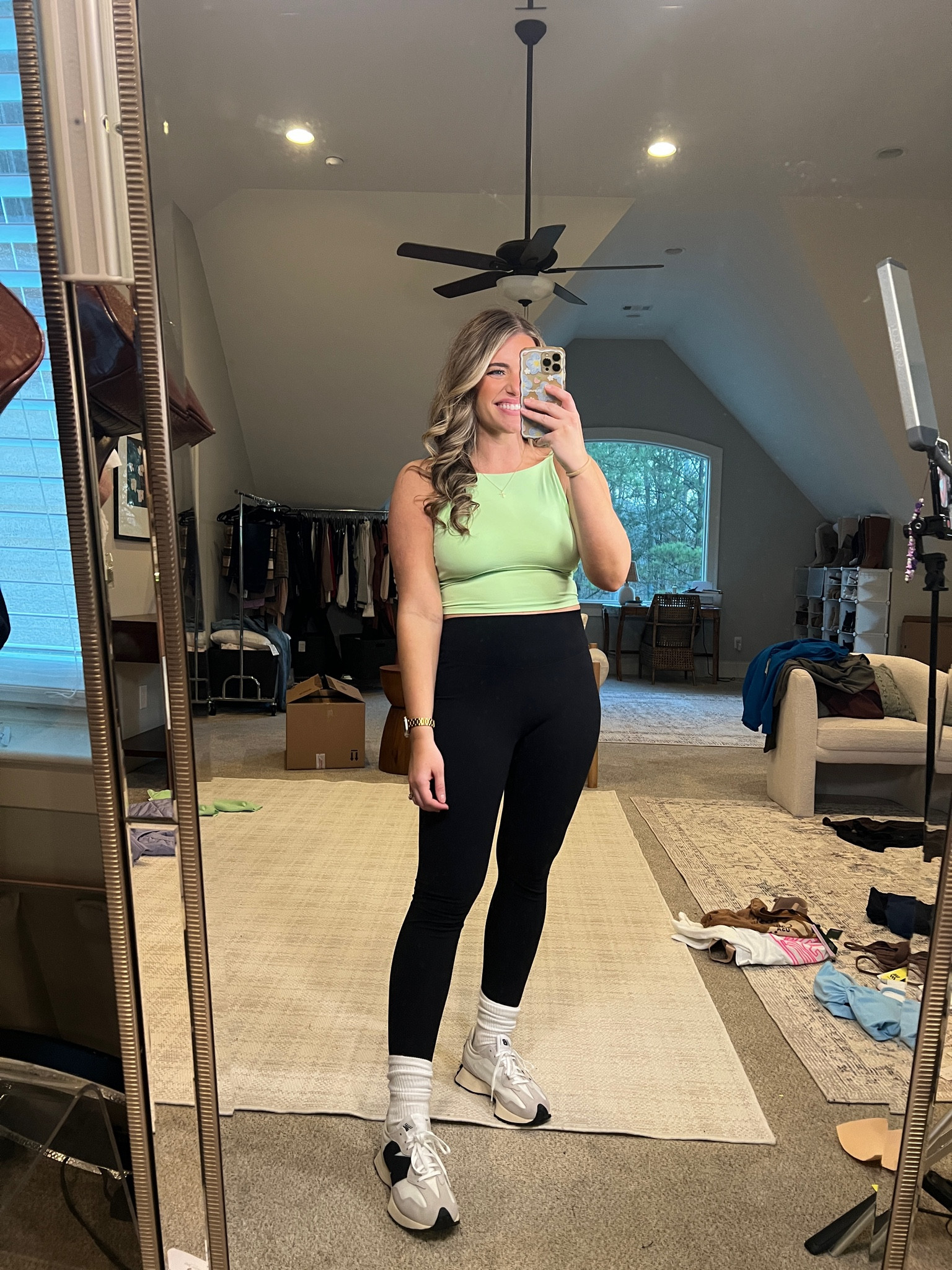 THE CUTEST cropped tank. Buttery soft & built in bra. Love the back & the cutest cut - love the high neckline - so flattering. TTS - M 

#LTKfitness #LTKfindsunder50 #LTKstyletip