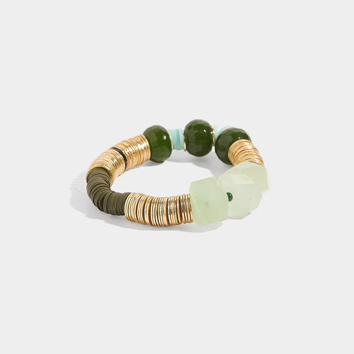 Frosted Evergreen Bracelet 10mm (7.5 inches) | Allie + Bess