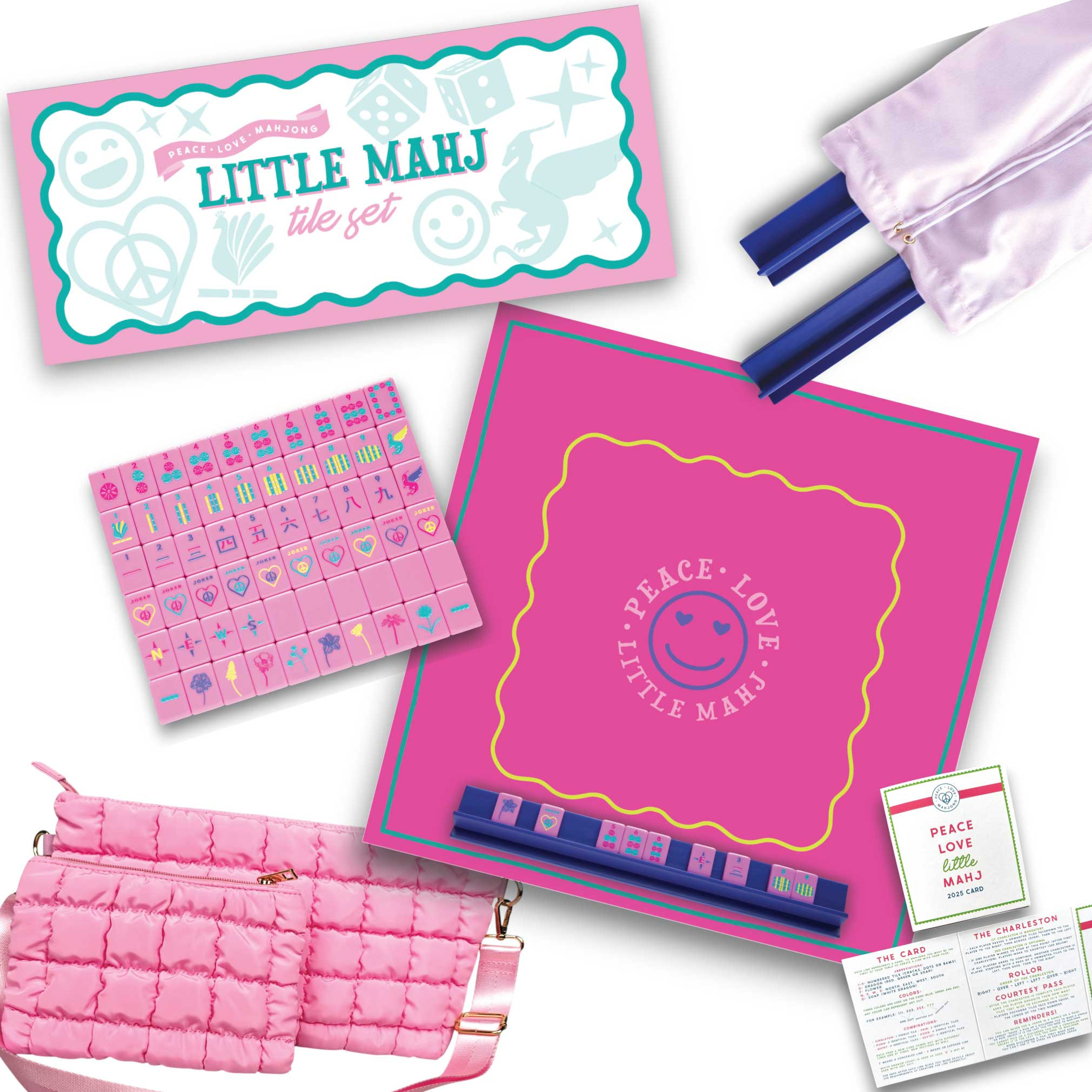 Little Mahj Pretty in Pink - Kids Mahjong Set | Peace Love Mahjong