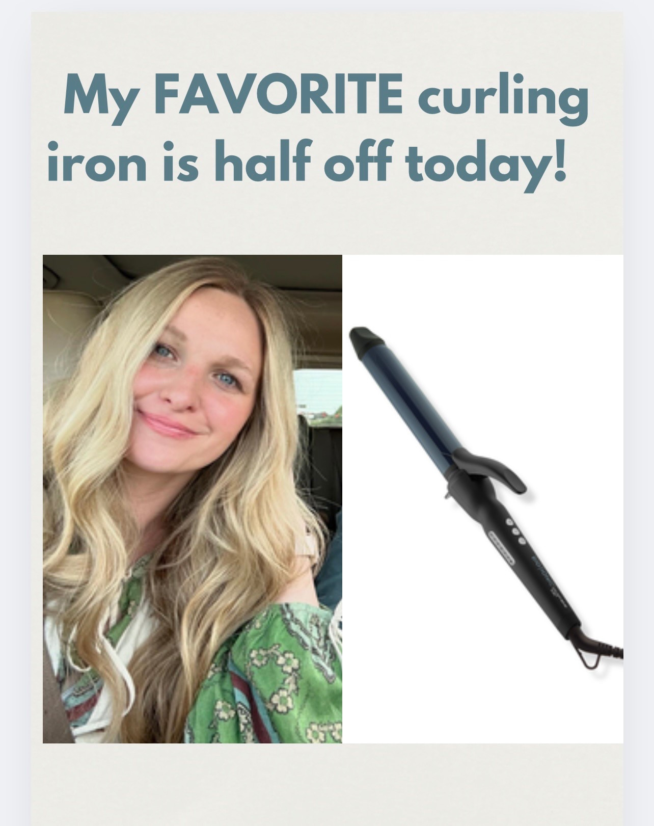 Favorite curling iron is half off today! This is the one curling iron I use ALL the time! 

#LTKFindsUnder100 #LTKBeauty #LTKSpringSale