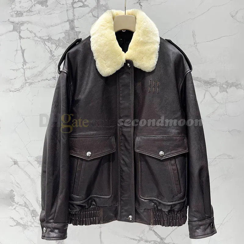 Fur Collar Jacket Women PU Leather Jackets Letters Embroidered Jackets Luxury Street Style Coats | DHGate