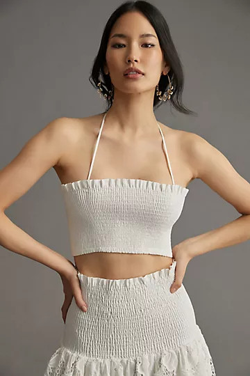 Delfi Collective Smocked Crop Cami | Anthropologie (US)