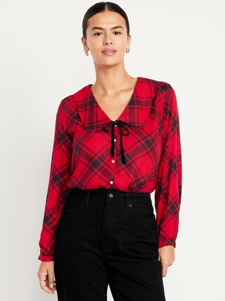 Crepe Button-Down Top | Old Navy (US)