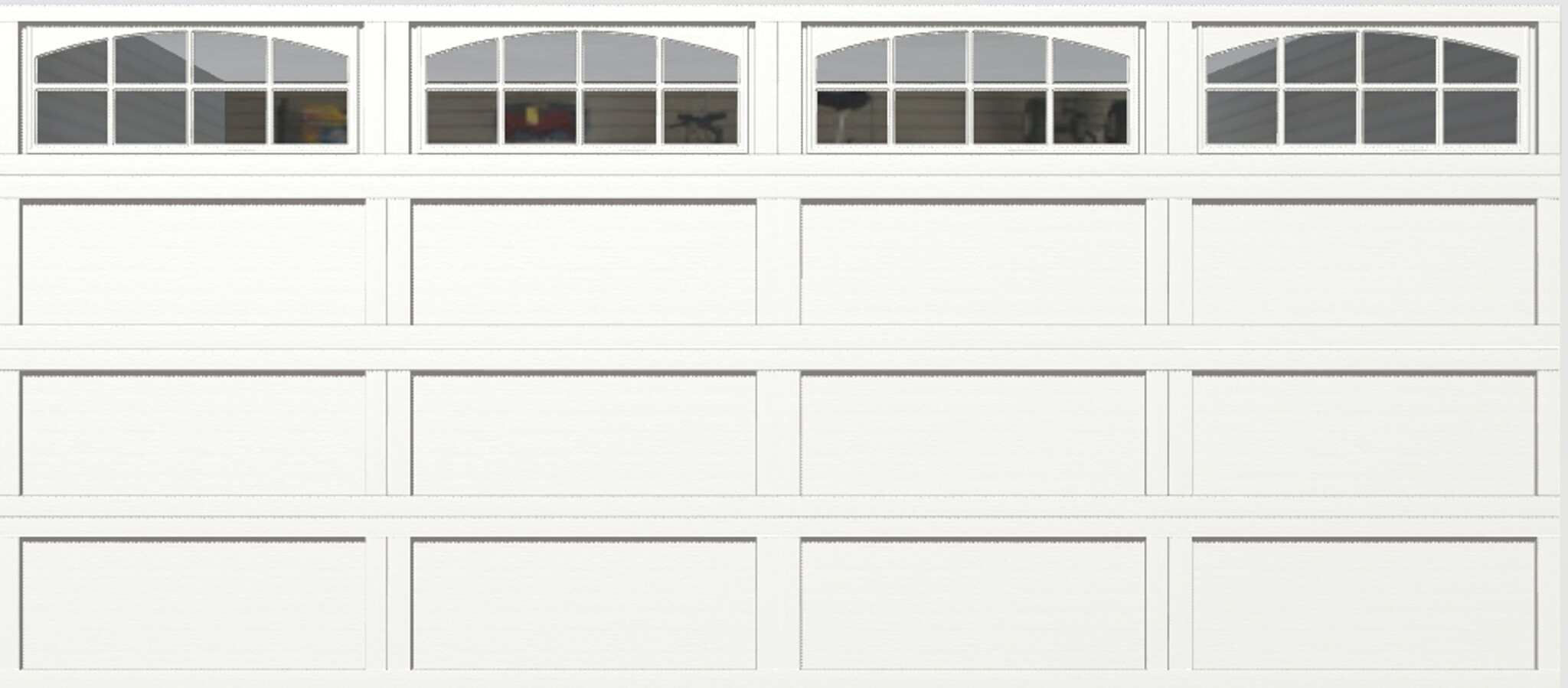 Wayne Dalton Classic Steel Model 9405 16-ft x 7-ft 10 R-Value Insulated White Double Garage Door with Windows one_size | WD9405WSFWCSIII167 | Lowe's