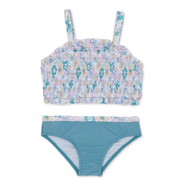 Wonder Nation Baby and Toddler Girl Print Bikini, 2-Piece, 12M-5T | Walmart (US)