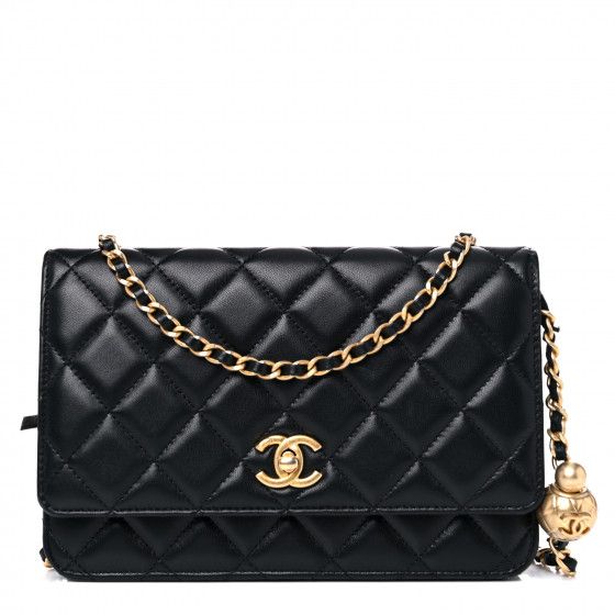 CHANEL

Lambskin Quilted CC Pearl Crush Wallet on Chain WOC Black | Fashionphile