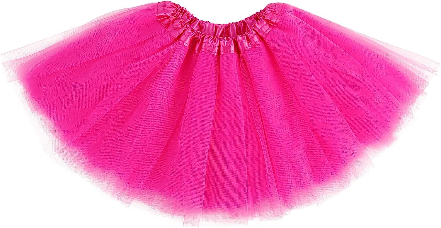 Simplicity Baby Girl's 4 Layers Tulle Tutu Skirt, 6 Months to 8 Years | Amazon (US)