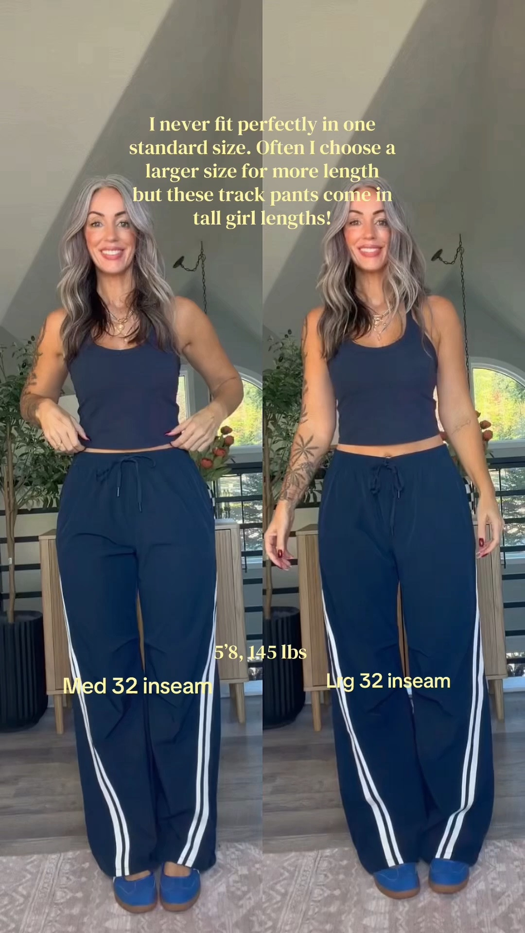 Score for tall girls! These track pants come in inseam lengths from 30-36! I’m 5’8, 145 lbs wearing size M 32 inseam.

#LTKActive #LTKOver40

#LTKTall