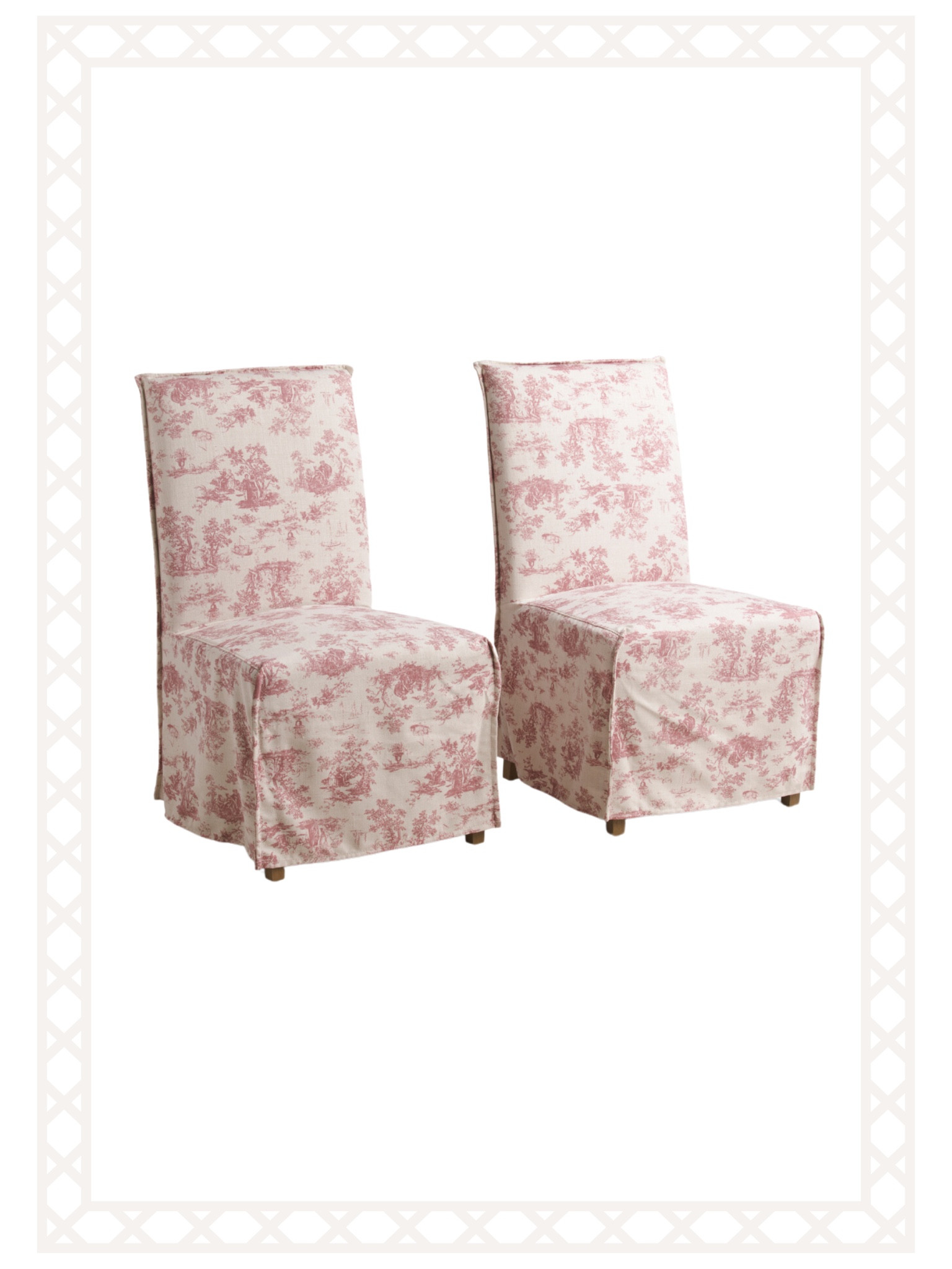 One of my best sellers from last week was a pair of blue toile slipcover chairs just like these. I see that they just added this pink color way.  





TJ Maxx, Marshalls HomeGoods, dining room chair, grand millennial, granny chic

#LTKhome