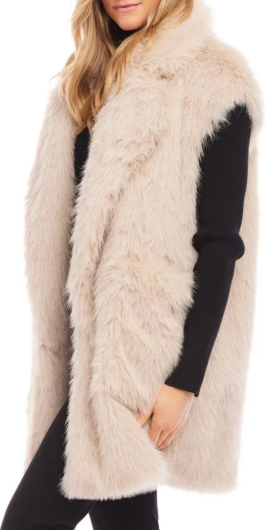 Karen Kane Faux Fur Longline Vest | Nordstrom | Nordstrom