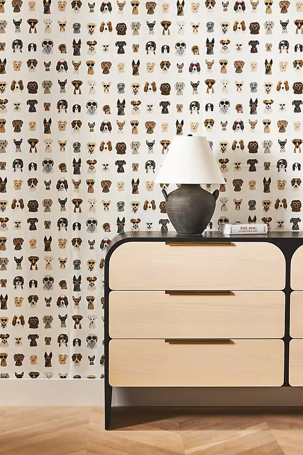 Dog Days Peel-and-Stick Animal Wallpaper | Anthropologie (US)