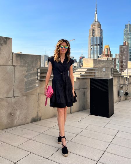 This chic dress from Sandro on major sale now! Less than $200, it is a must buy and perfect for many types of events!. 💕💕 
Classic black dress, espadrilles 

#LTKstyletip #LTKsalealert #LTKshoecrush