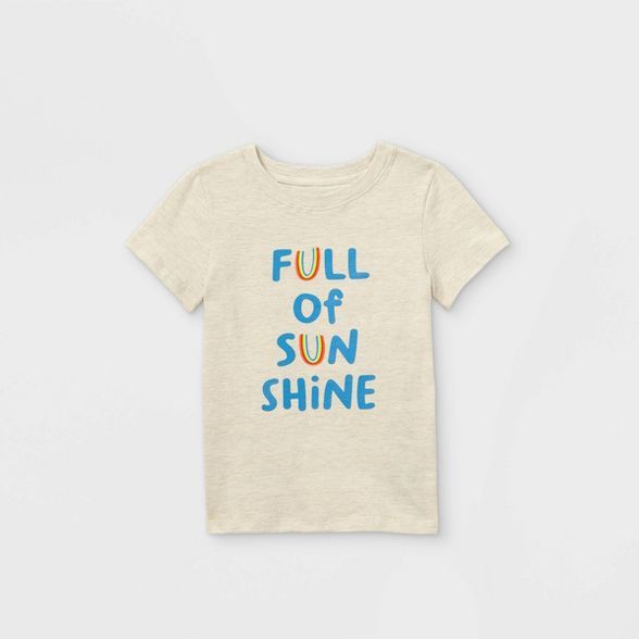 Toddler Boys' 'Full of Sunshine' Graphic Short Sleeve T-Shirt - Cat & Jack™ Cream | Target