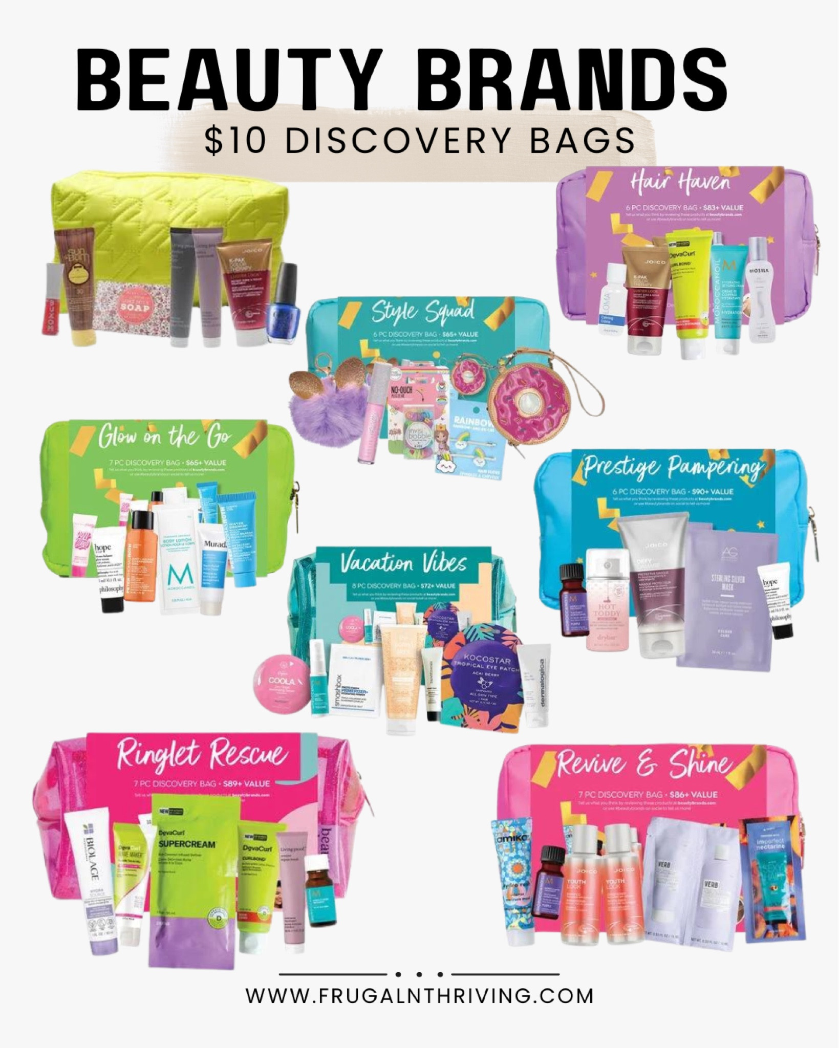 Grab a Discovery Bag for just $9.98 over at Beauty Brands. This is 50% off the original price. (valued at over $72+) 

✨Great way to sample brands like BareMinerals, Moroccanoil, Smashbox, and more! Also, make great teen gifts and travel bags. ✈️

Shipping adds $7.95 or is free on orders $50+ 

#LTKItBag #LTKSaleAlert #LTKTravel