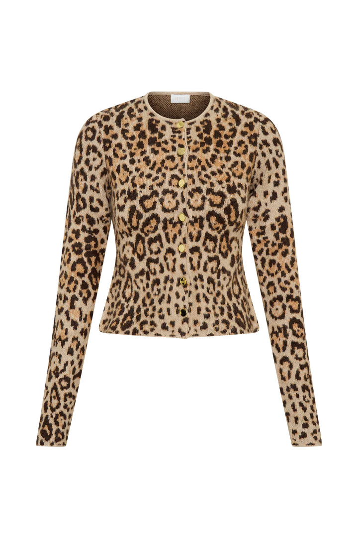 MARISSA KNIT CARDIGAN - LEOPARD PRINT | MESHKI US