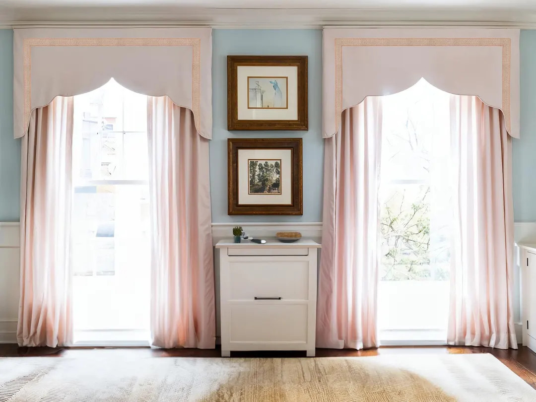 Pink Valance with Pink Lace, Valance with Tracks, Custom Sizes, Multiple Colors | Etsy (US)