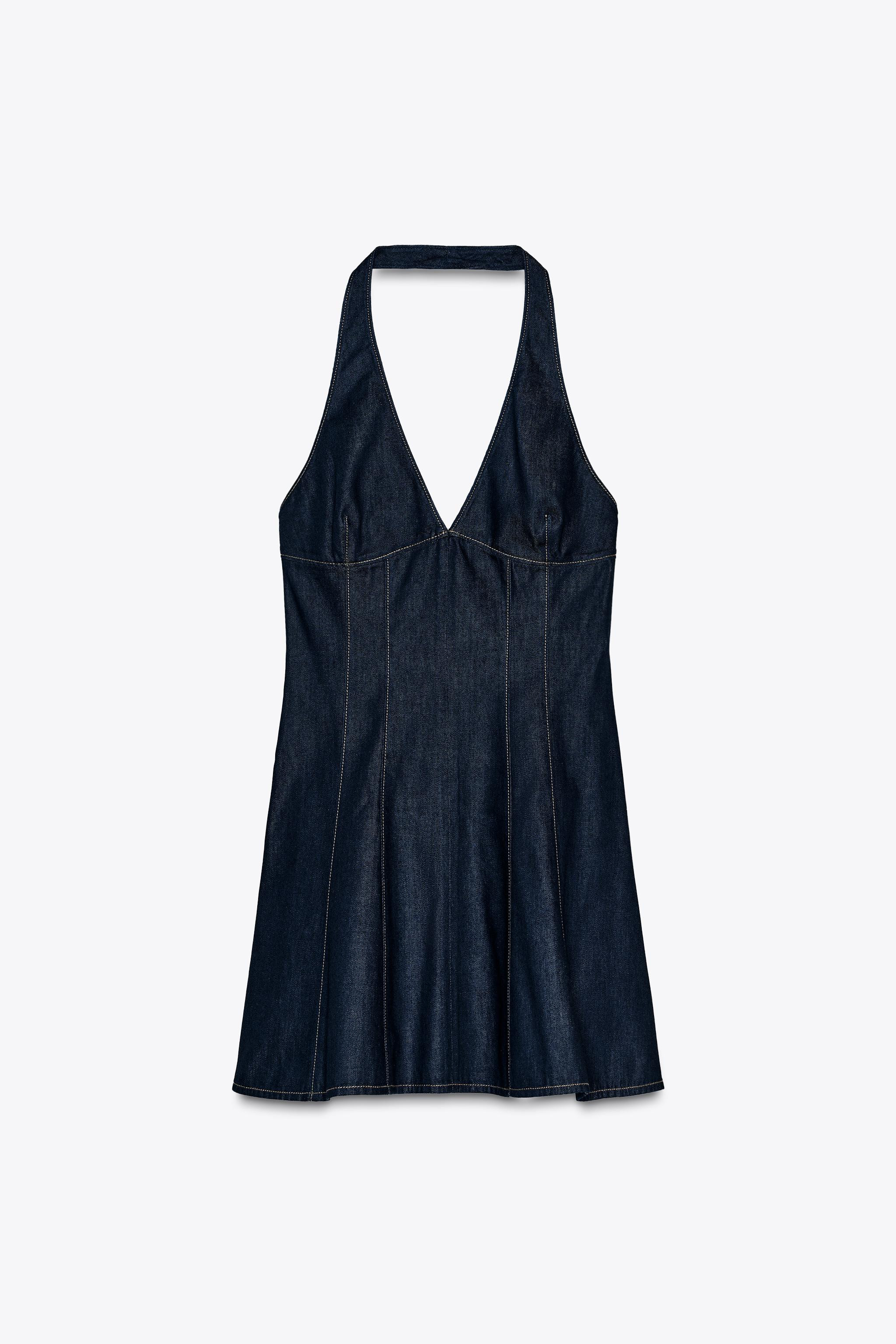 DENIM HALTER DRESS | Zara US