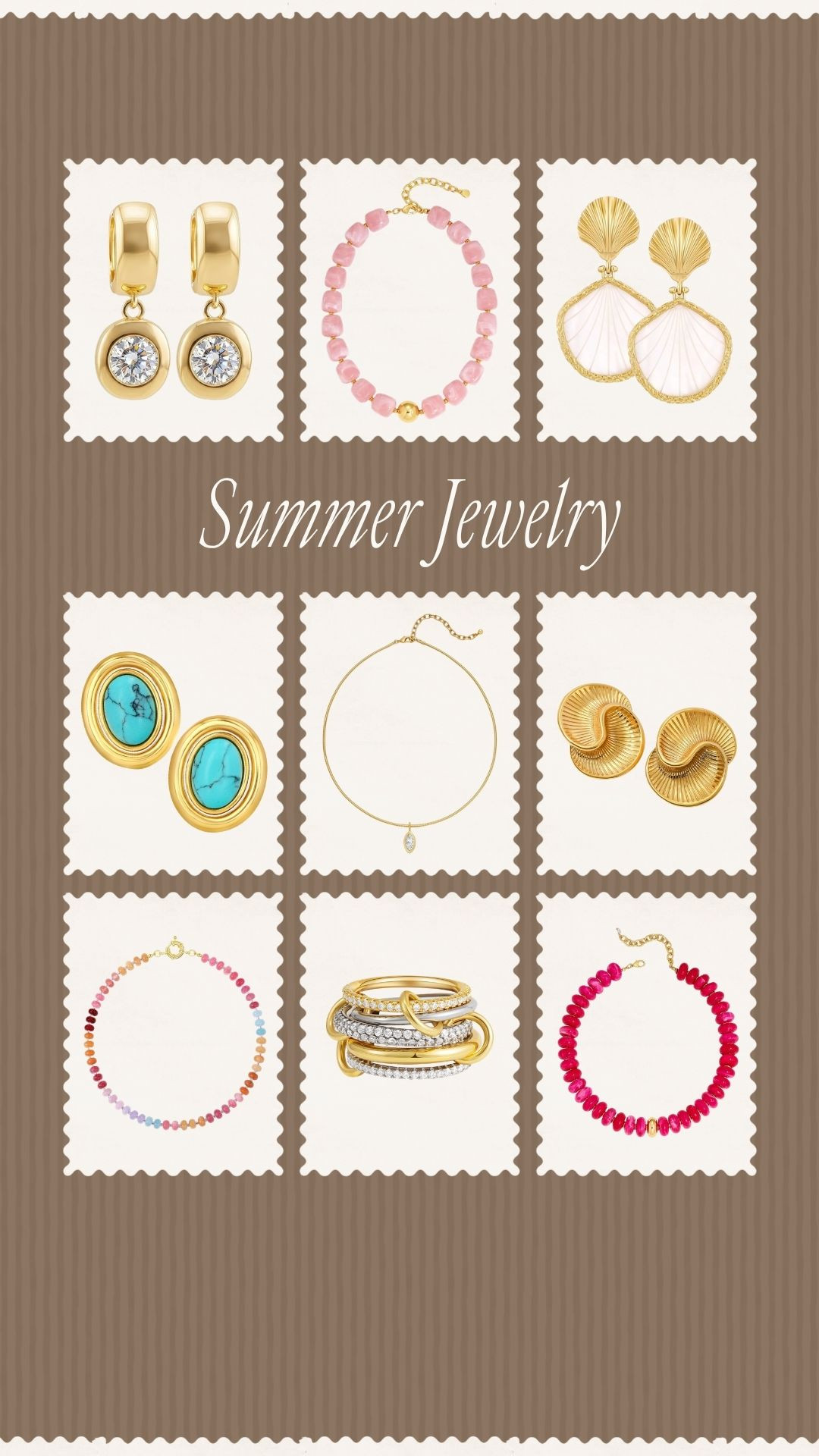Amazon summer jewelry finds that are perfect for warm-weather outfits. Gold details, colorful beads, shells, and easy statement pieces. 🐚✨

#summerjewelry #amazonfinds #goldaccessories #beadednecklace #shelljewelry #statementearrings #colorfuljewelry #vacationaccessories #jewelrystyle #affordablefinds

#LTKootd #LTKSeasonal #LTKTravel