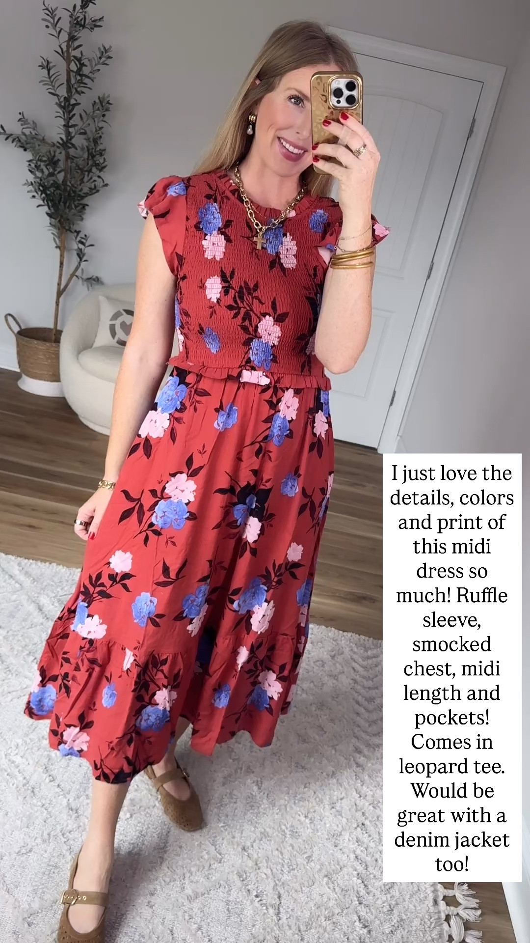 Walmart try on, time and tru midi dress, fall floral, Walmart style 

Small

#LTKootd
