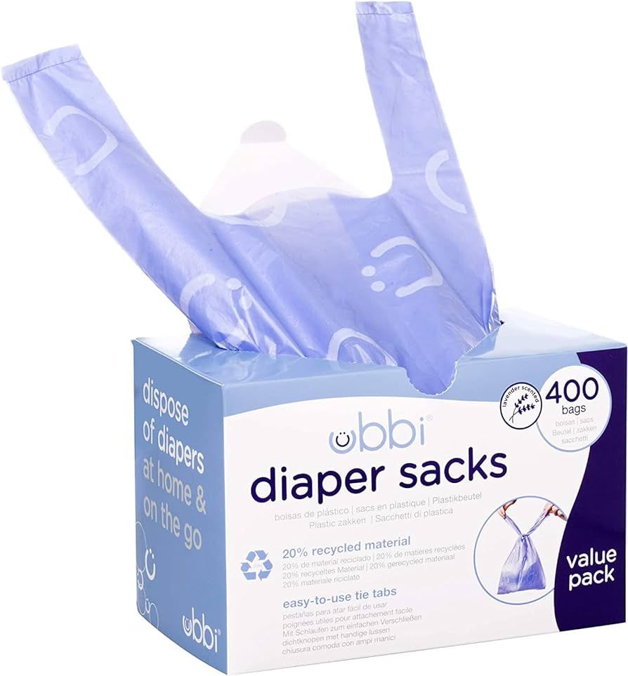 Ubbi Disposable Diaper Sacks, Lavender Scented, Easy-To-Tie Tabs, Diaper Disposal or Pet Waste Ba... | Amazon (US)