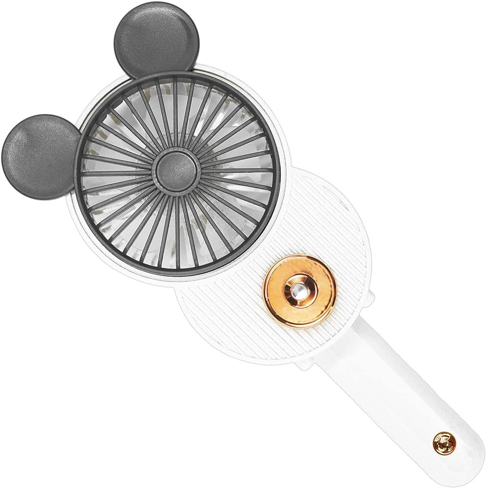 Cute Mickey Misting Mini Fan, Handheld Portable USB Rechargeable Fan with 3 Adjustable Speeds, Fo... | Amazon (US)