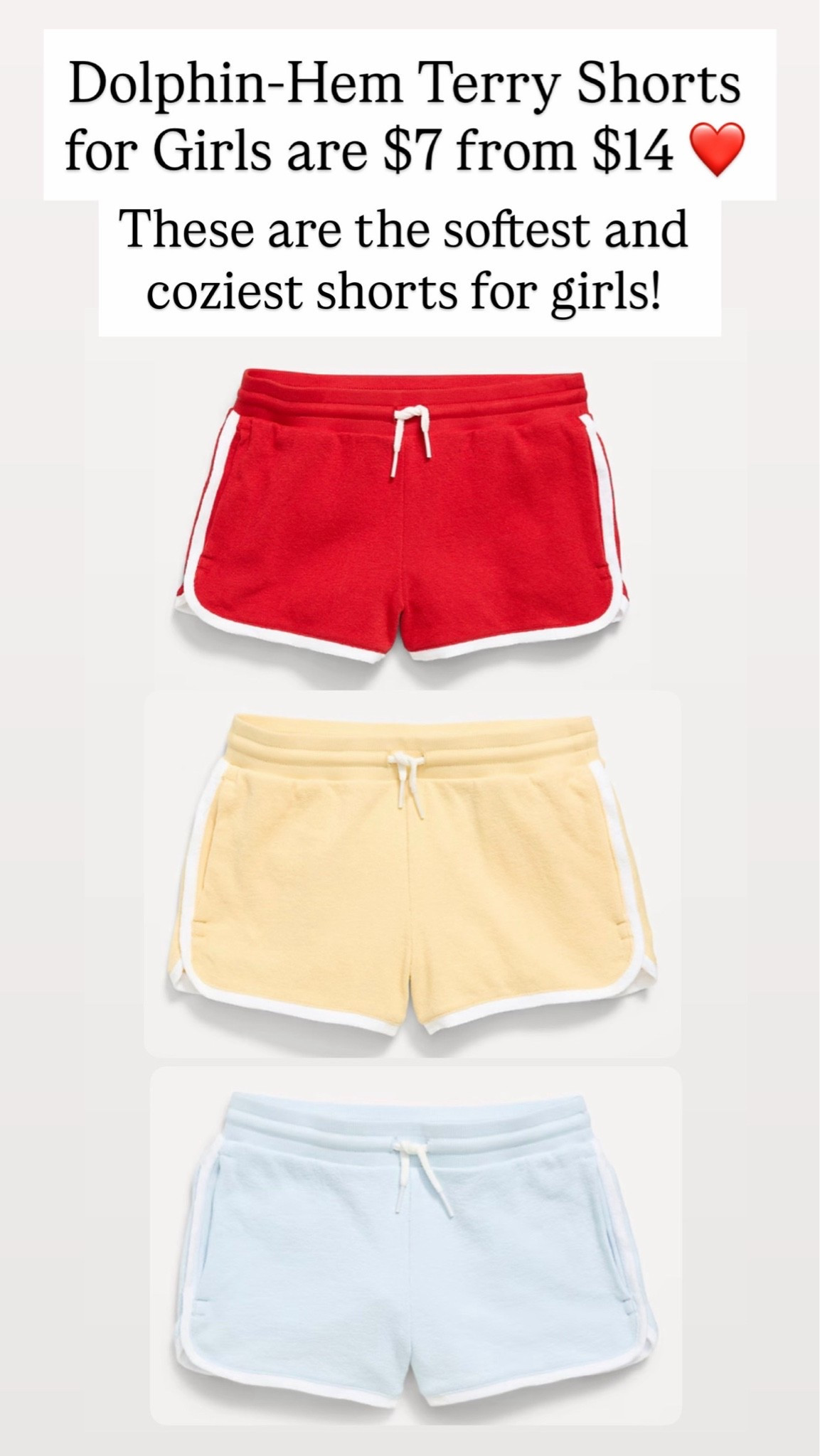 Dolphin-Hem Terry Shorts for Girls

#LTKKids #LTKSaleAlert